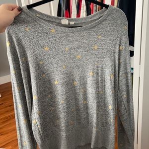 Gap pullover sweater grey with stars. Like new! Perfect condition